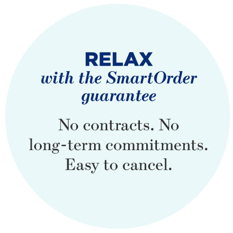 Relax with SmartOrder guarantee