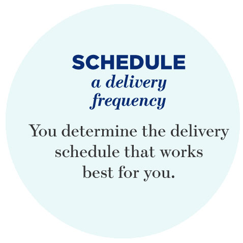 Schedule a delivery frequency