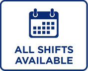All shifts available