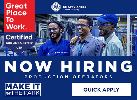 Make It At The Park. GE Appliances is now hiring production operators. Click to apply.