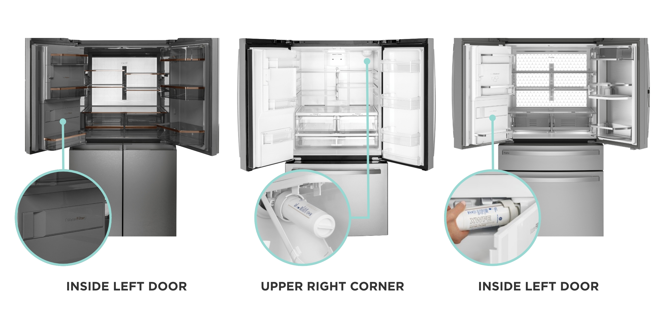 GE XWFE Water Filter Location