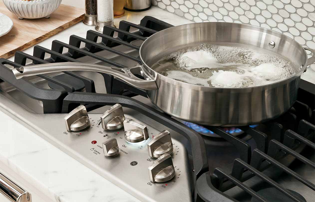 Stainless steel appliance design for a modern kitchen GE Appliance