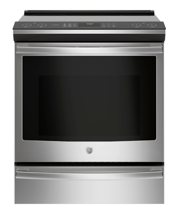 electric range with smooth touch controls