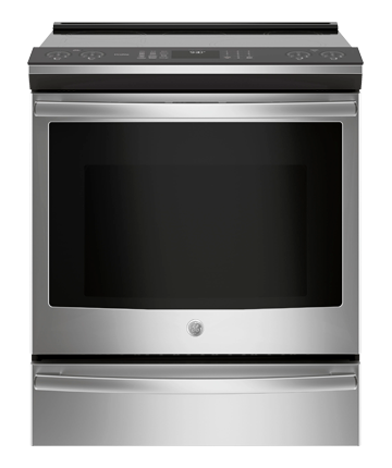 electric range with smooth touch controls