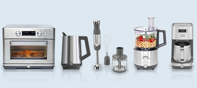 Line up of small appliances
